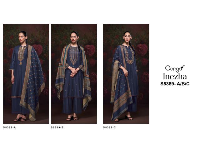 Ganga inezha 5389 wholesale dress material market in vadodara